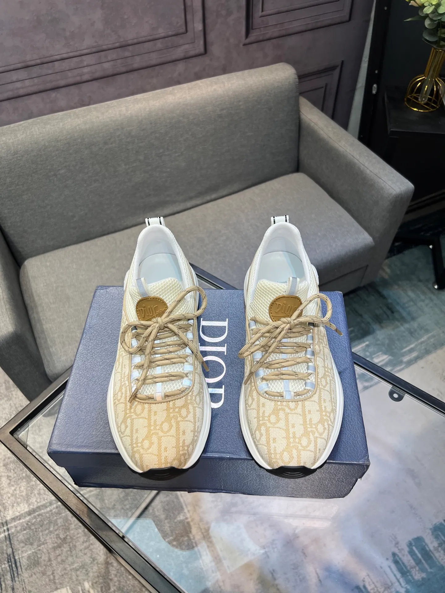 Men's shoes 💰400 [Dior] popular men's shoes, imported mesh splicing material, really inside. Original sole provided by the original factory, 38-45 (45 customized, non-refundable)